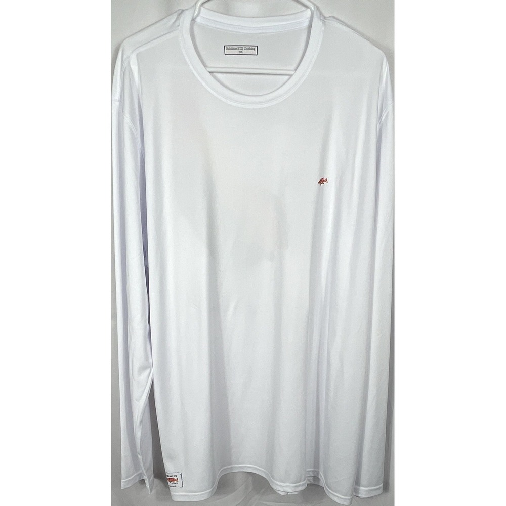 Sublime STX Clothing Men's White St. Croix VI Rooster Tee Long Sleeve XXXL